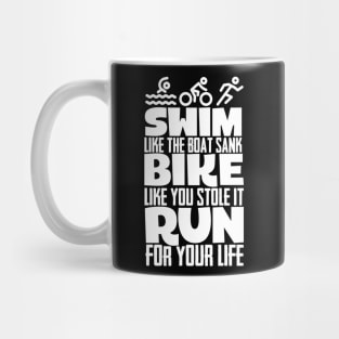 Swim Bike Run Triathlon Mug